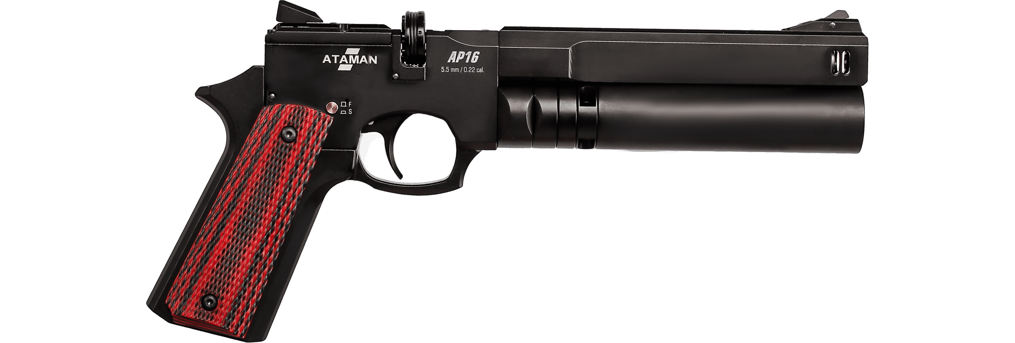 Пневматический PCP пистолет ATAMAN AP16 Silver Compact (рукоятка Metal), кал. 5.5мм