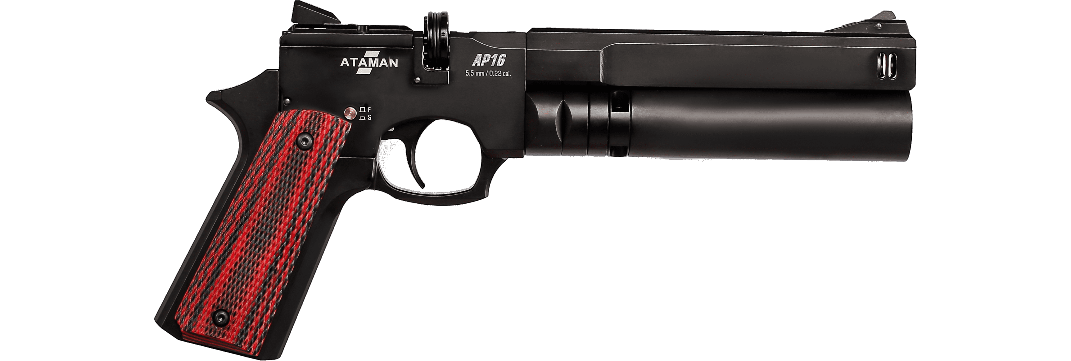 Пневматический PCP пистолет ATAMAN AP16 Silver Compact (рукоятка Metal), кал. 5.5мм