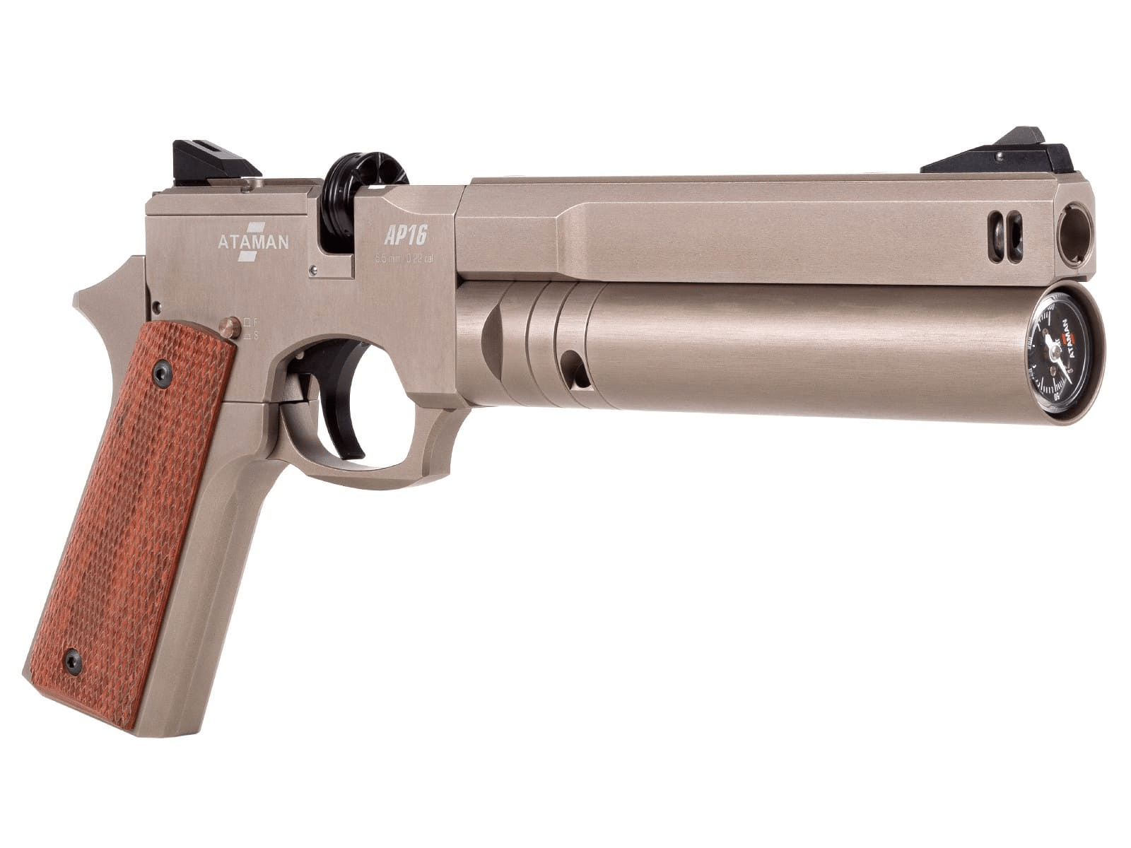 Пневматический PCP пистолет ATAMAN AP16 Titanium Compact (рукоятка Metal), кал. 5.5мм