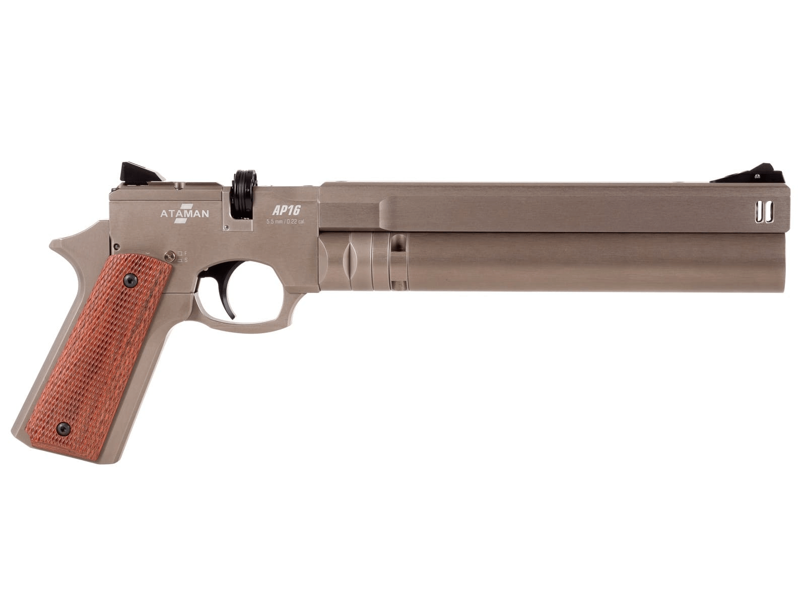 Пневматический PCP пистолет ATAMAN AP16 Desert Standart (рукоятка Metal), кал. 5.5мм