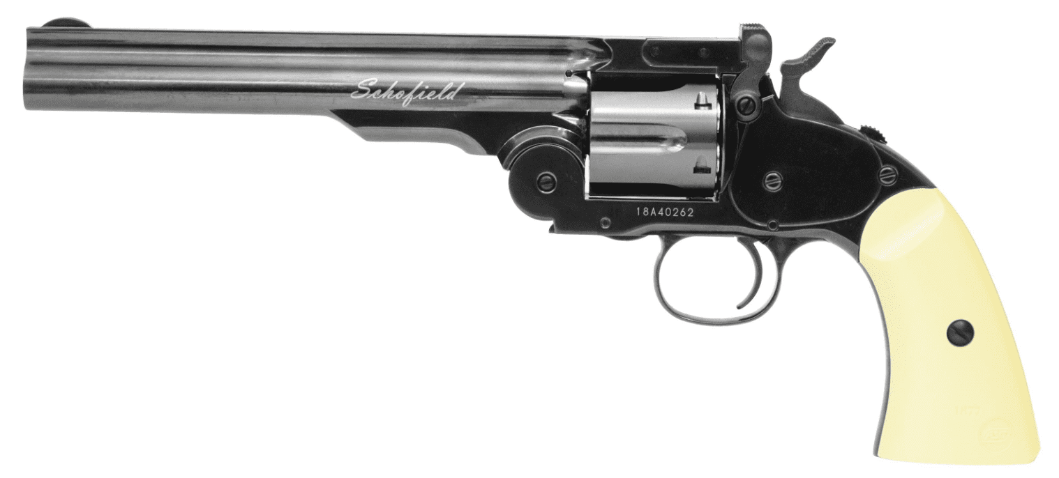 Пневматический револьвер ASG Schofield-6 steel grey кал.4,5мм