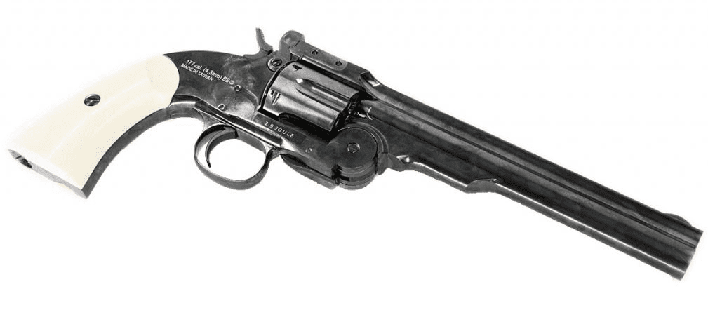 Пневматический револьвер ASG Schofield-6 steel grey кал.4,5мм