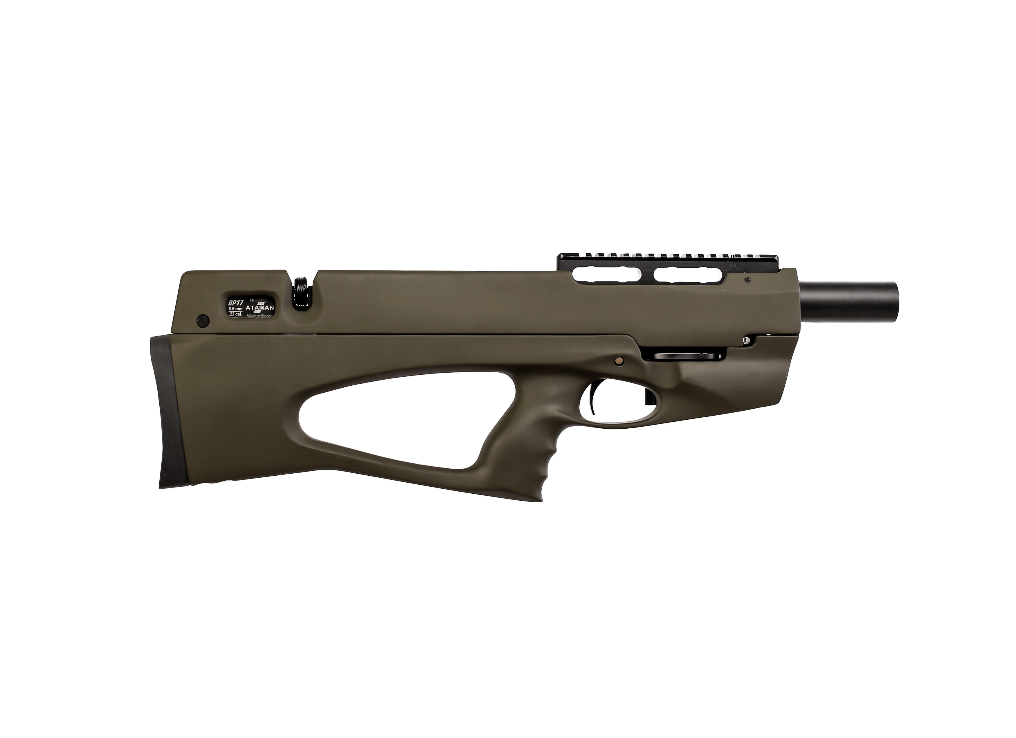 Пневматическая PCP винтовка ATAMAN Булл-пап BP17, кал.5,5мм (Soft-Touch Olive)