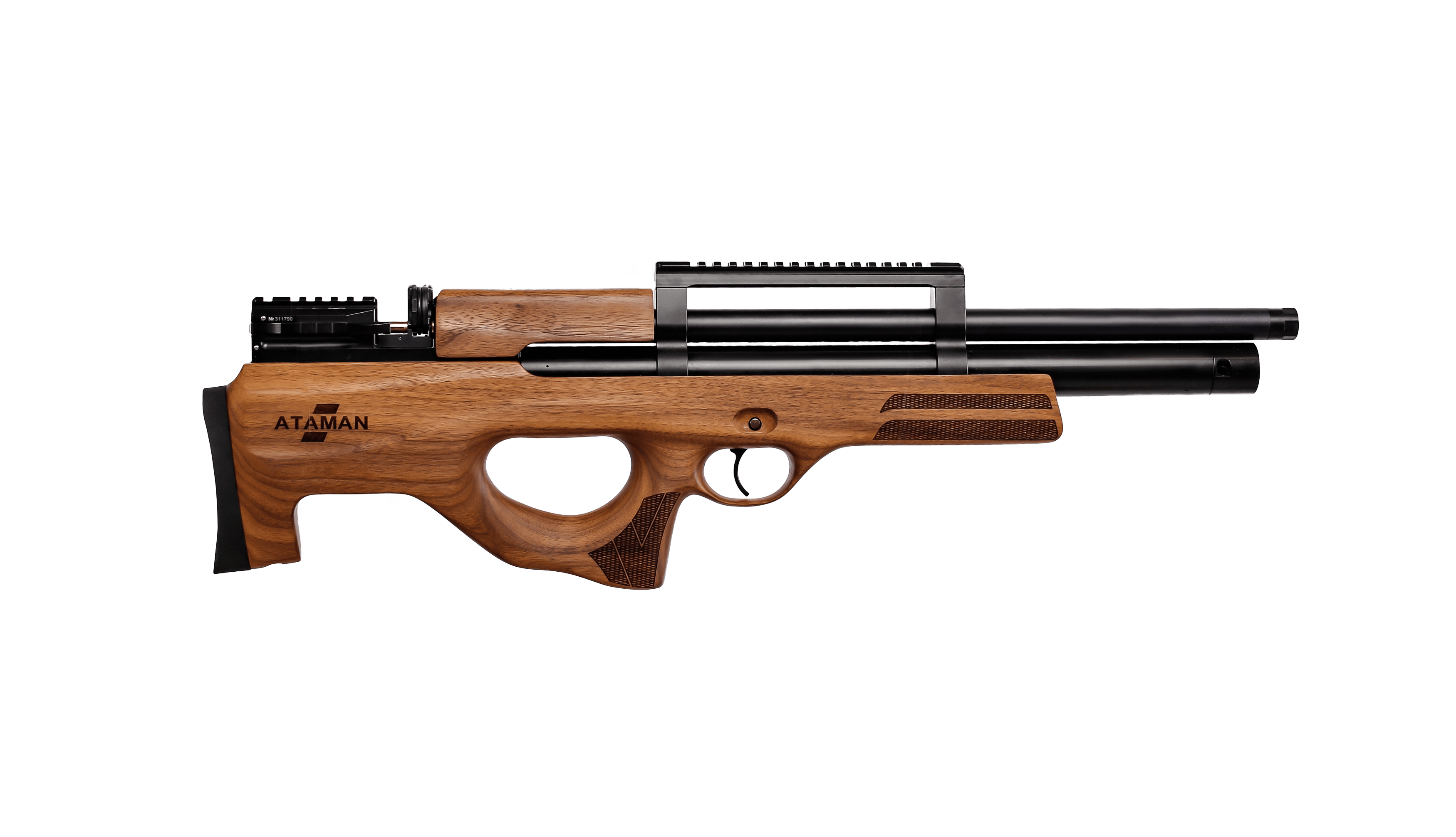 Пневматическая PCP винтовка ATAMAN M2R Булл-пап Тип 1, кал.4,5мм (Soft-Touch Black)