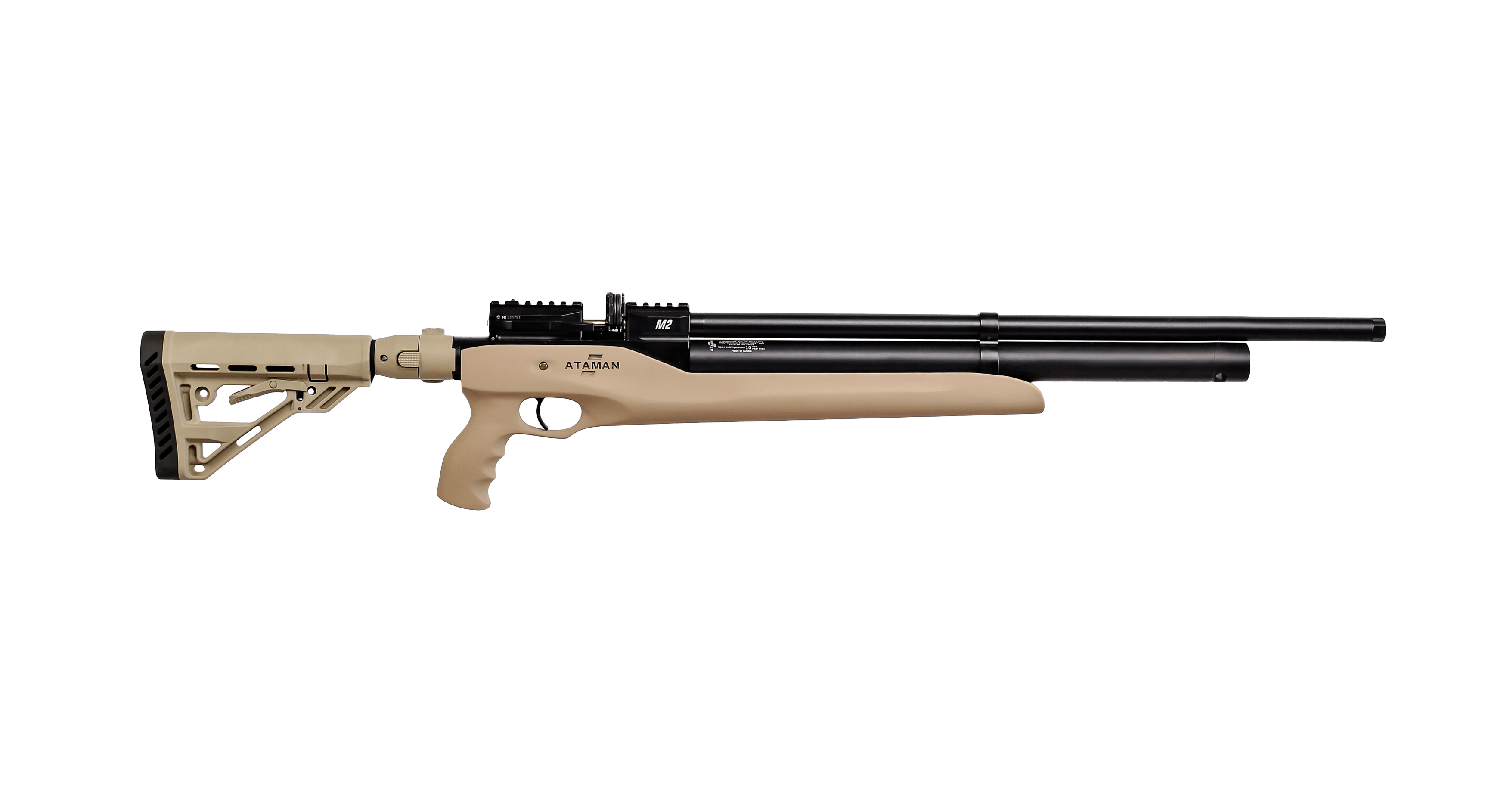 Пневматическая PCP винтовка ATAMAN M2R Карабин Тактик Тип 4, кал.7,62мм (Soft-Touch Olive)