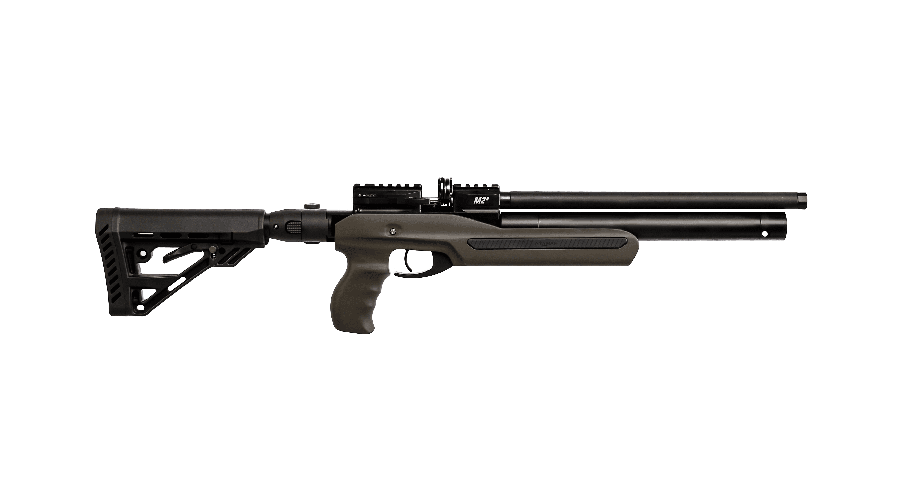Пневматическая PCP винтовка ATAMAN M2R Ультра-компакт, кал.4,5мм (Soft-Touch Olive)
