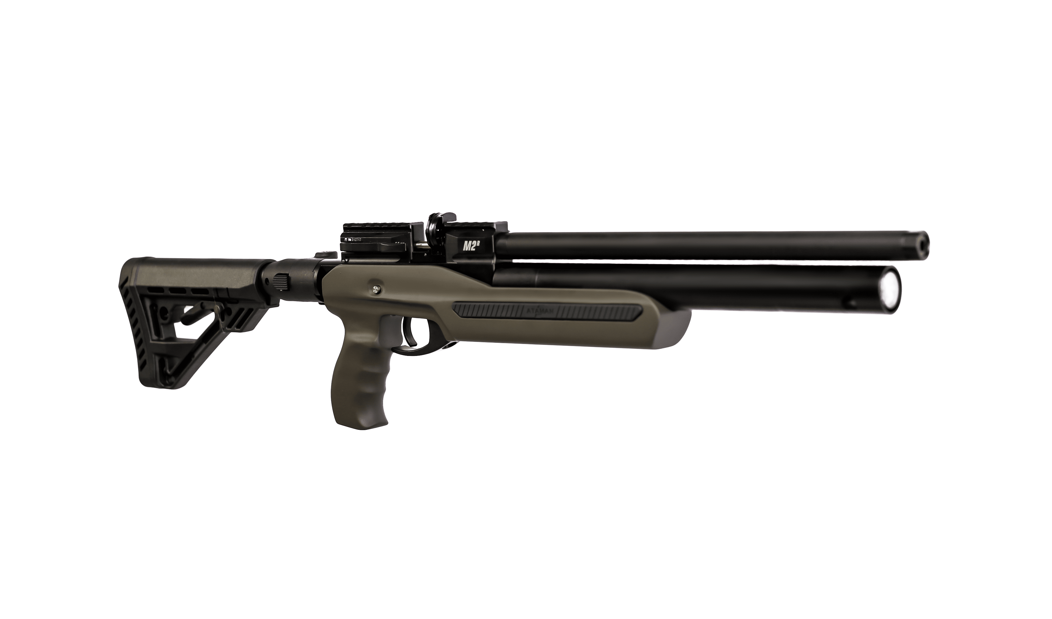 Пневматическая PCP винтовка ATAMAN M2R Ультра-компакт, кал.4,5мм (Soft-Touch Olive)