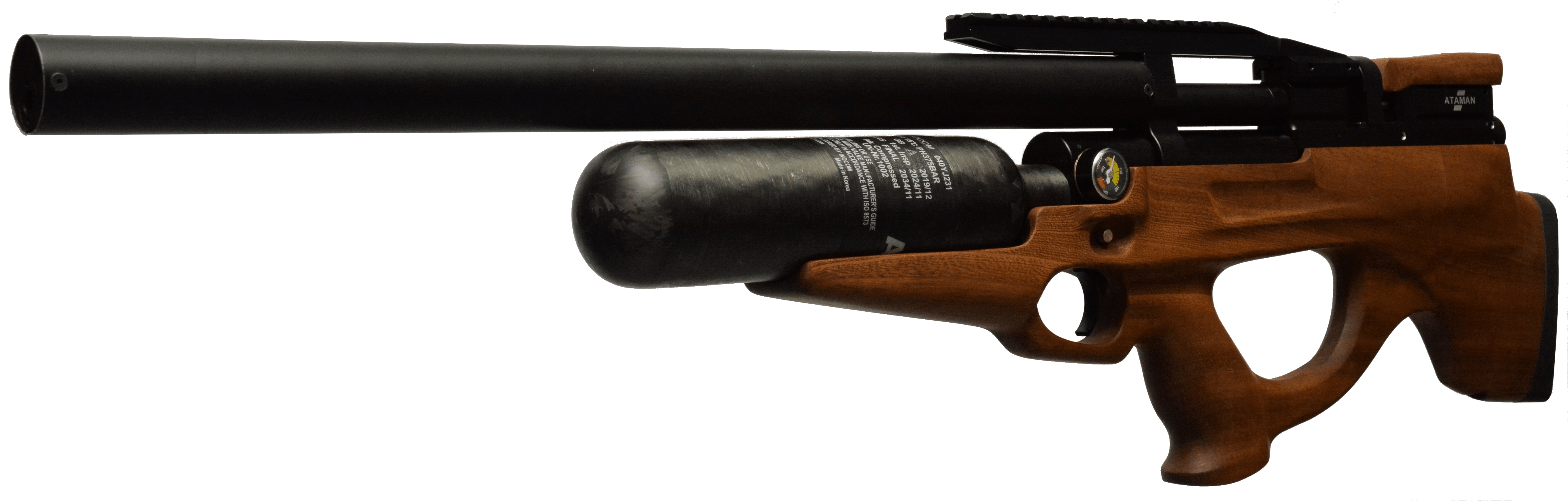 Пневматическая PCP винтовка ATAMAN Булл-пап MB20 (редуктор), кал.6,35мм (Walnut)