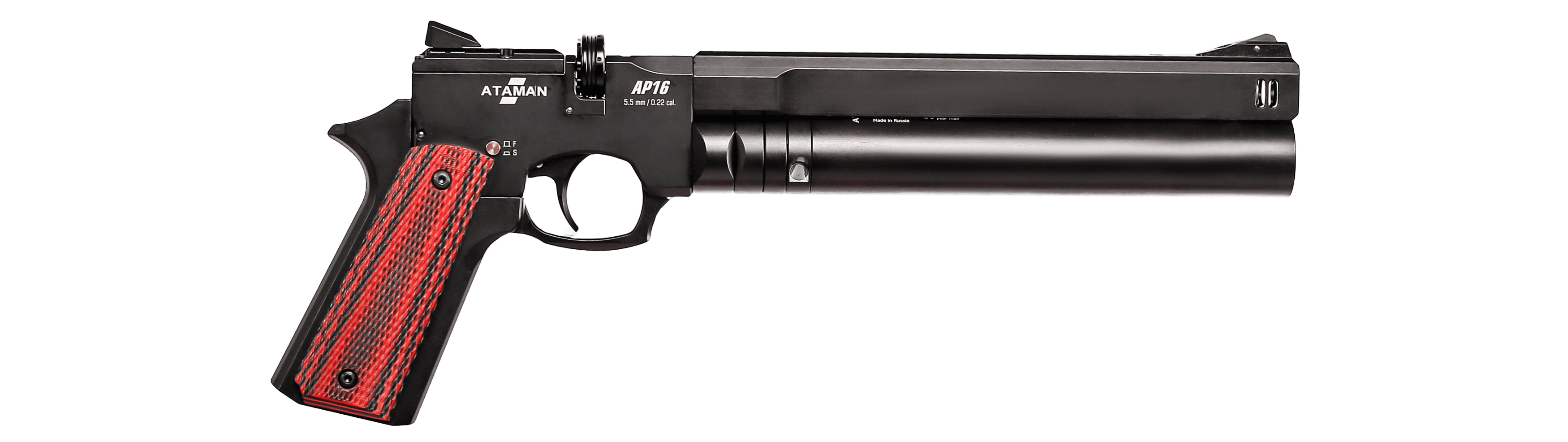 Пневматический PCP пистолет ATAMAN AP16 Black Standart (рукоятка Metal), кал. 5.5мм
