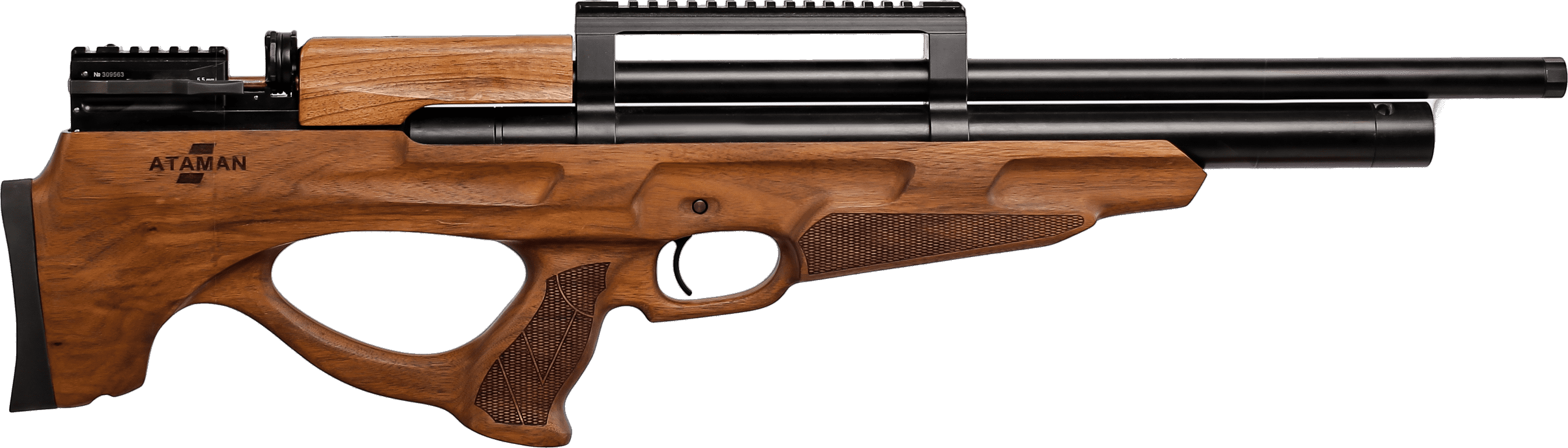 Пневматическая PCP винтовка ATAMAN M2R Булл-пап Тип 2, кал.5,5мм (Soft-Touch Black)